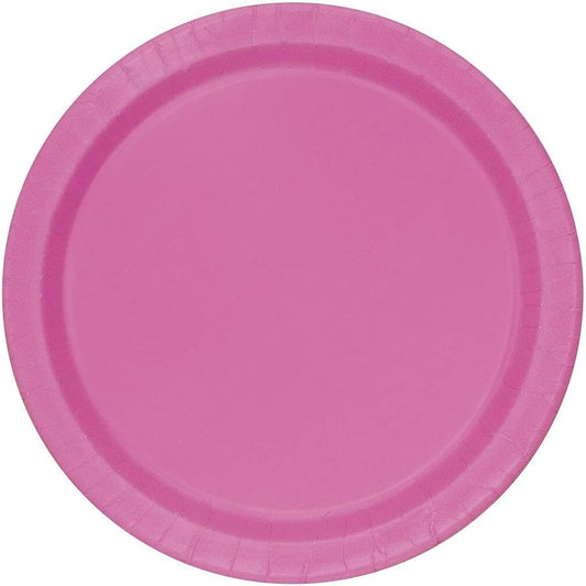 16pcs 9" Plates (Hot Pink)