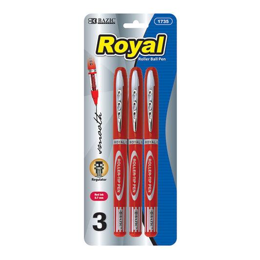 3pc Royal Roller Ball Pen (Red)