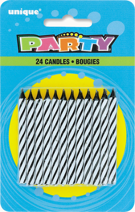 24pcs Birthday Candles (Black)