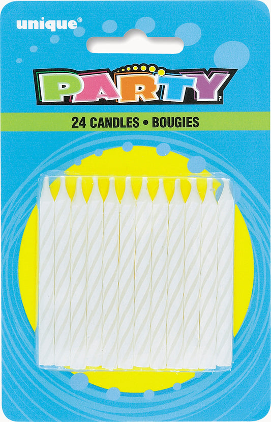 24pcs Birthday Candles (White)