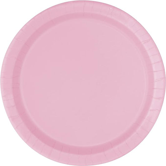20pcs 7" Plates (Lovely Pink)