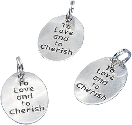 20pcs "to love and to cherish" charms