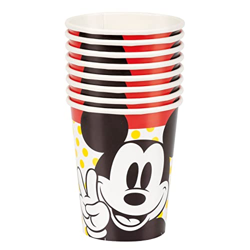 8pcs 9oz Disney Mickey Mouse Paper Cups