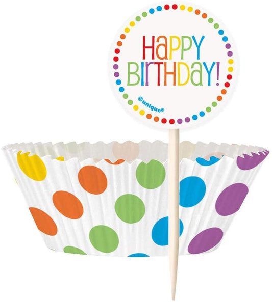 24pcs Happy Birthday Cupcake Kit