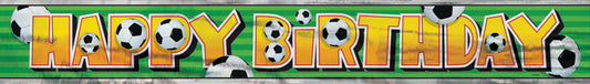 12ft 3D Soccer Happy Birthday Banner