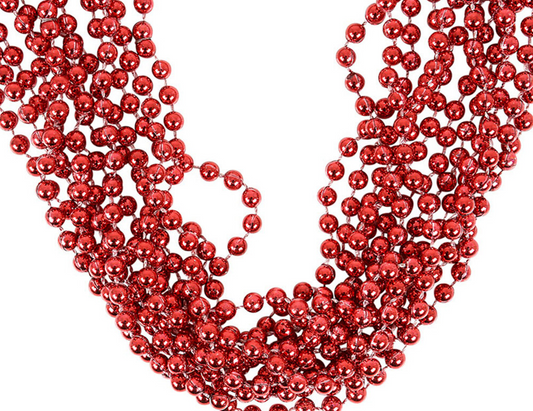 12pcs 33" Red Bead Necklaces