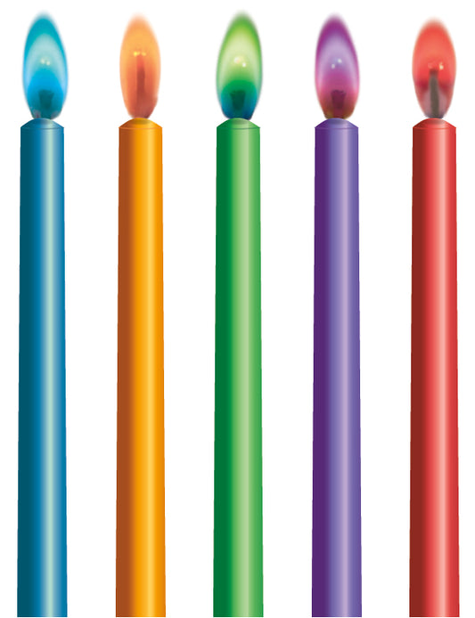 10pcs Colour Flame Birthday Candles
