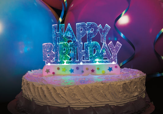 Happy Birthday Flashing Cake Decoration