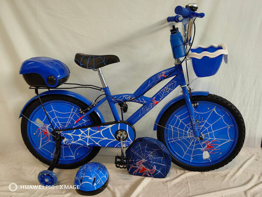 Blue Spider-man Bicycles with Wheel Design