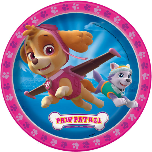 8pcs Paw Patrol Girl 9" Plates