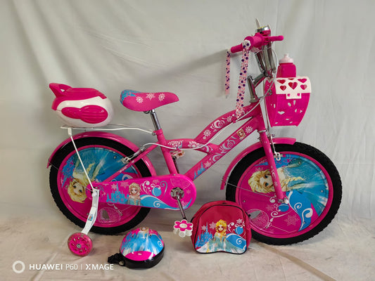 Pink Princess Bicycles with Wheel Design