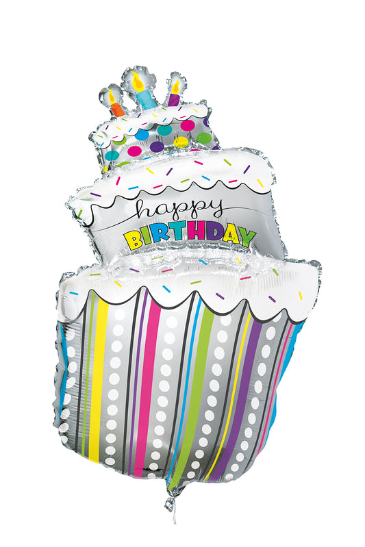 40" Birthday Cake Foil Balloon
