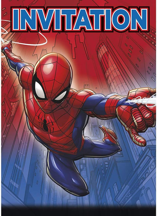 8pcs Spiderman Invitations