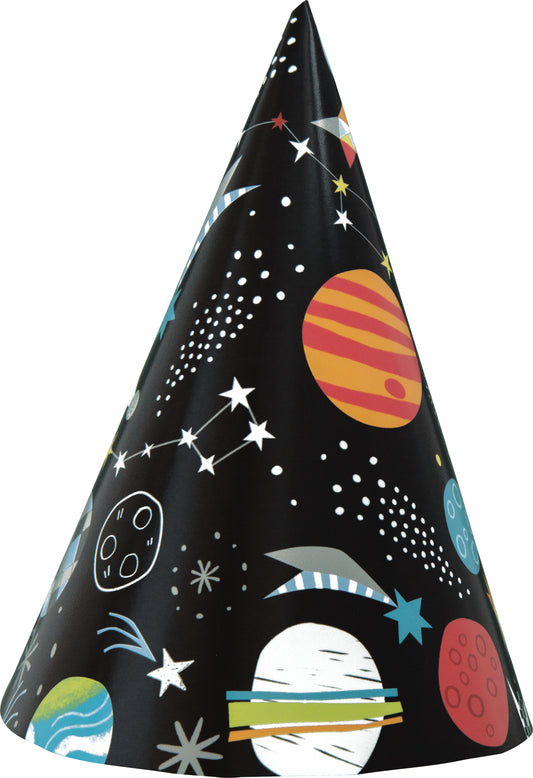 8pcs Outer Space Party Hats
