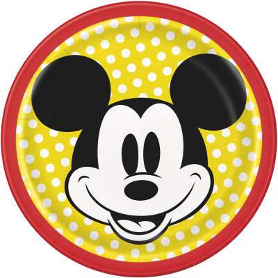 8pcs 7" Disney Mickey Mouse Paper Plates