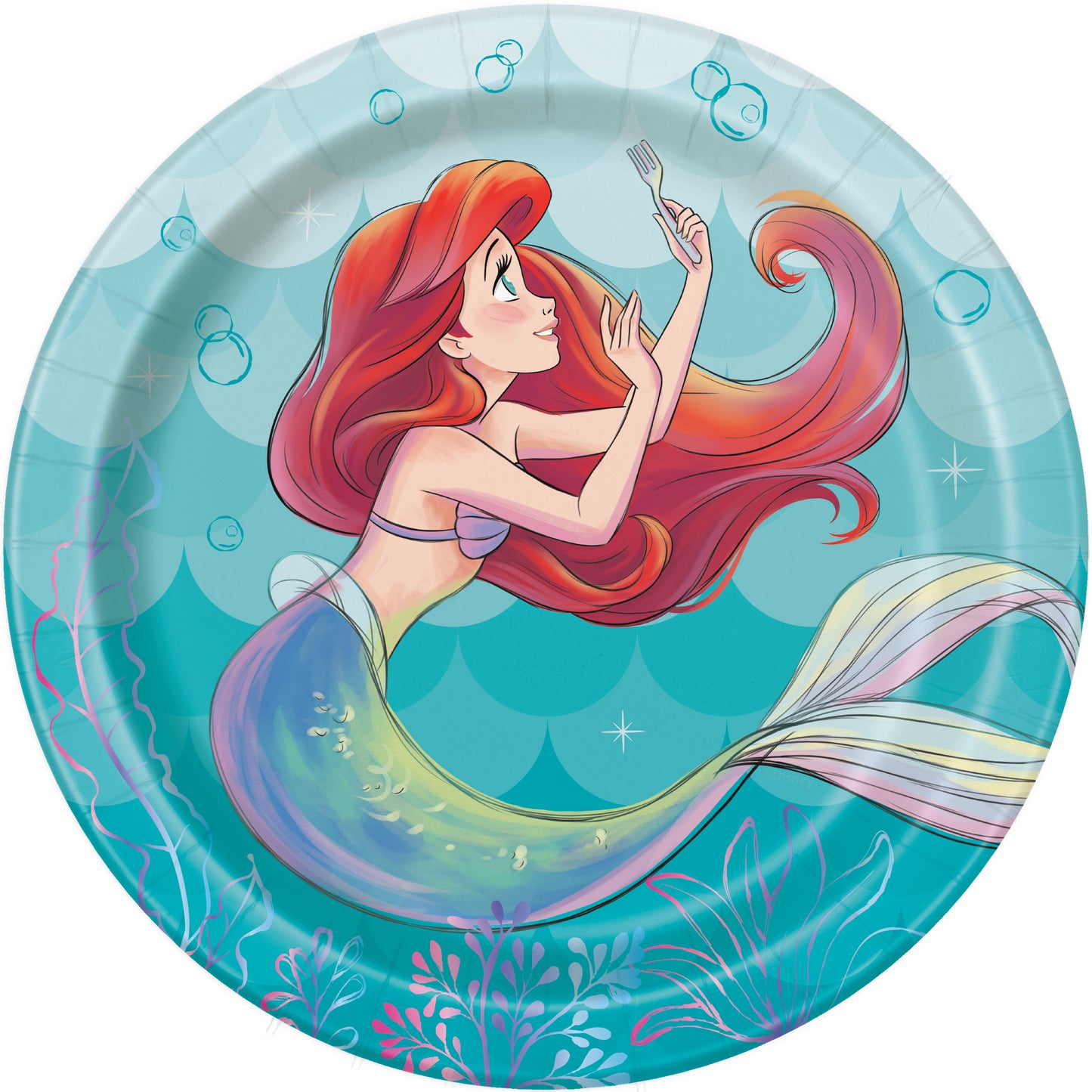 8pcs 7" The Little Mermaid Paper Plates