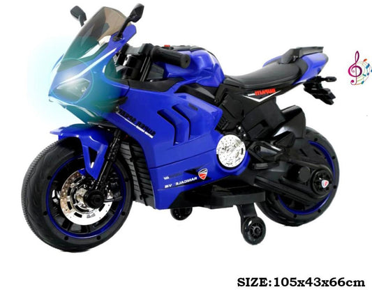 Electric Blue & Black Motorcycle