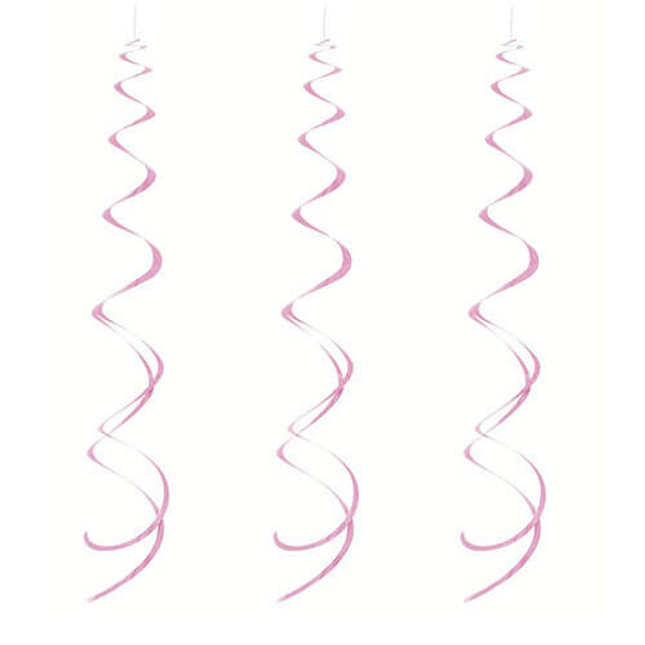 8pcs Light Pink Plastic Swirls