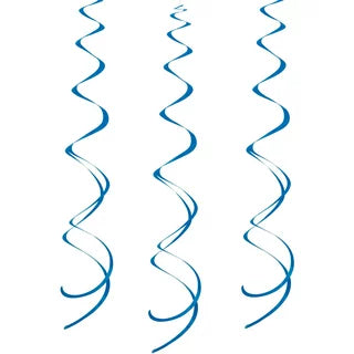 8pcs Plastic Swirls (Royal Blue)