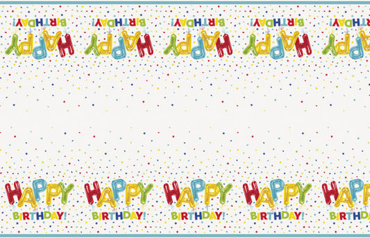 1pc Happy Balloon Birthday Tablecover