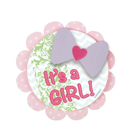 "It's a Girl" Deluxe Button Badge