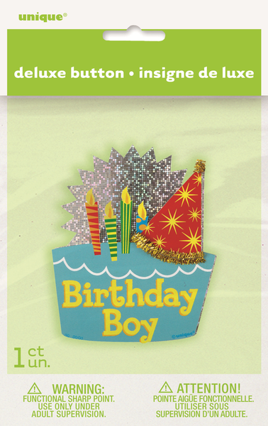 "Birthday Boy" Deluxe Button Badge
