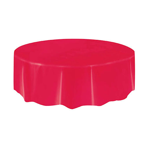 84" Round Tablecover (Ruby Red)