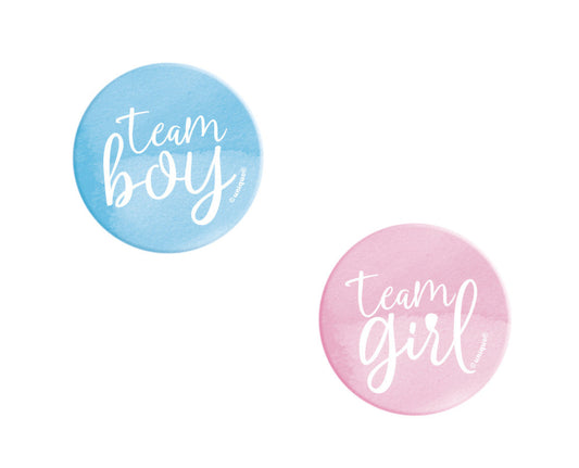 10pcs Team Boy/Girl Buttons