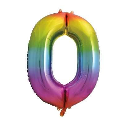 34" #0 Rainbow Balloon (Helium)