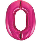 34" #0 Hot Pink Balloon (Helium)