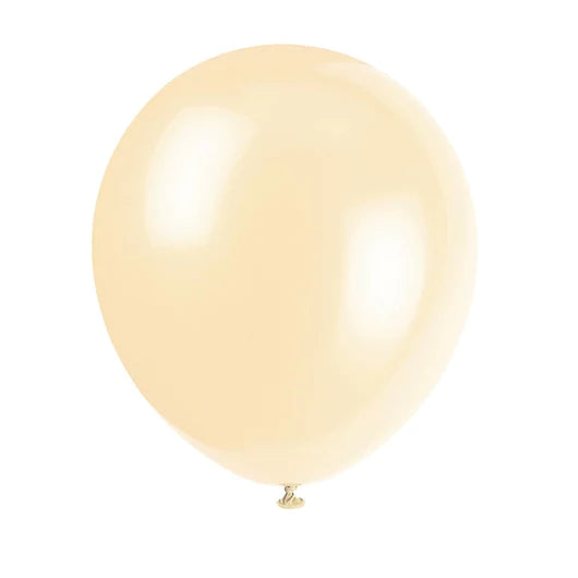 10pcs 12" Ivory Helium Balloons