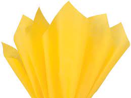 10pcs Golden Yellow Tissue Paper