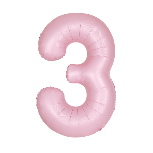 34" #3 Matte Pink Balloon (Helium)