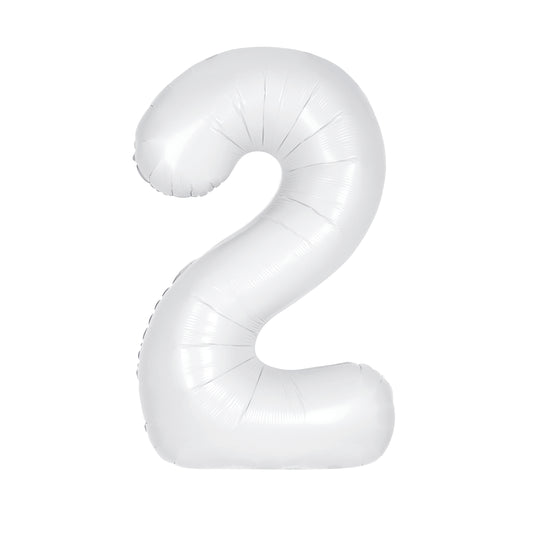 34" #2 Matte White Balloon (Helium)