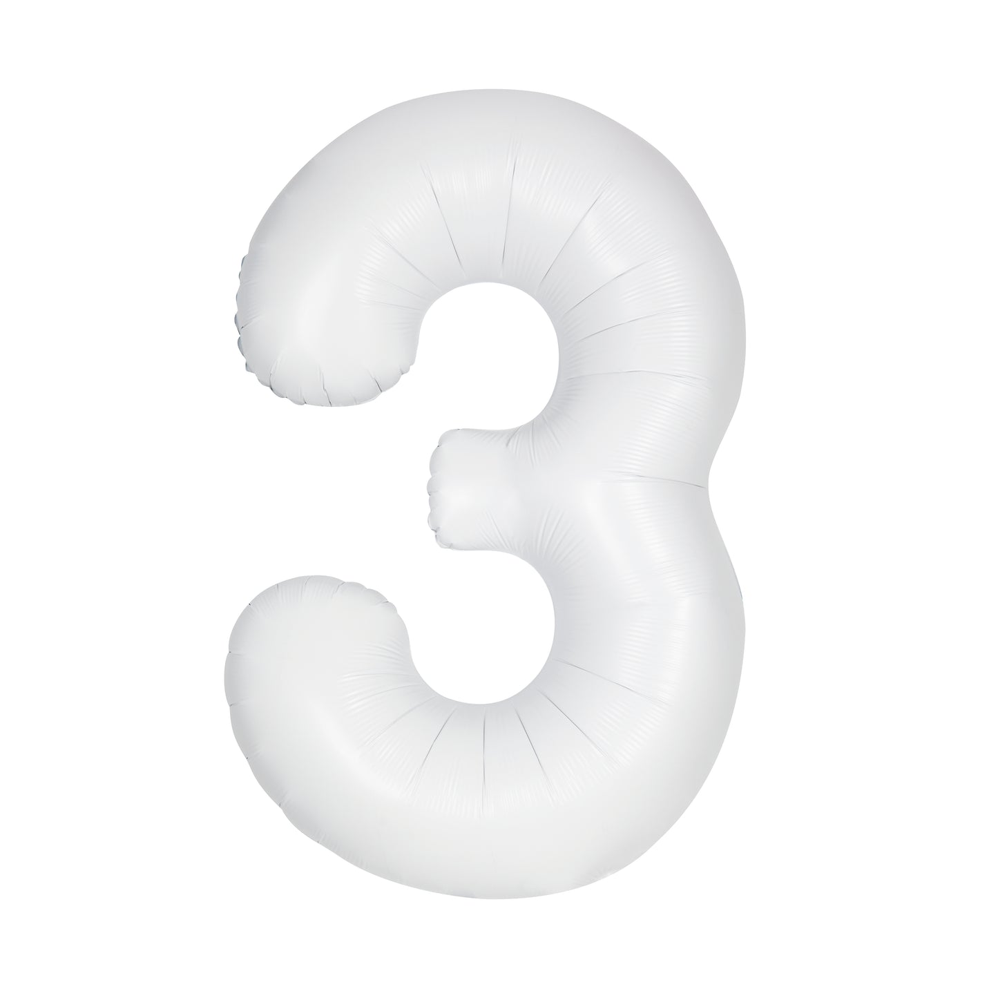 34" #3 Matte White Balloon (Helium)