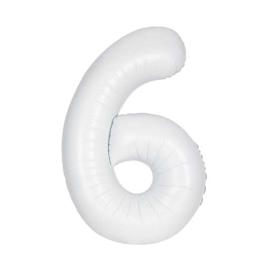 34" #6 Matte White Balloon (Helium)