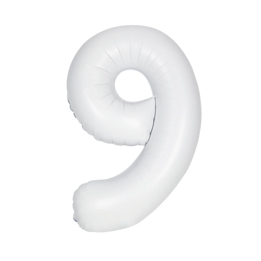 34" #9 White Balloon (Helium)