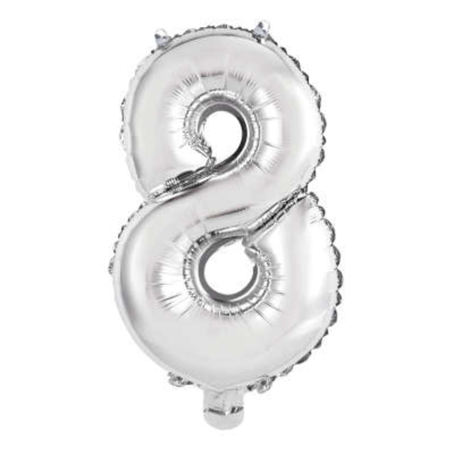 14" #8 Silver Balloon