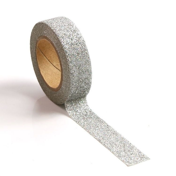 16ft Silver Glitter Washi Tape