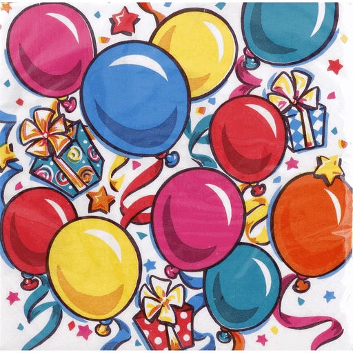 16pcs Balloons & Gifts Luncheon Napkins