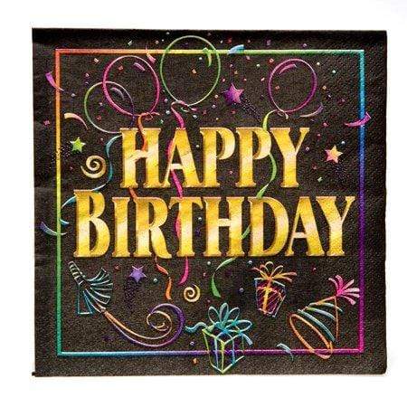 16pcs Birthday Brilliance Luncheon Napkins