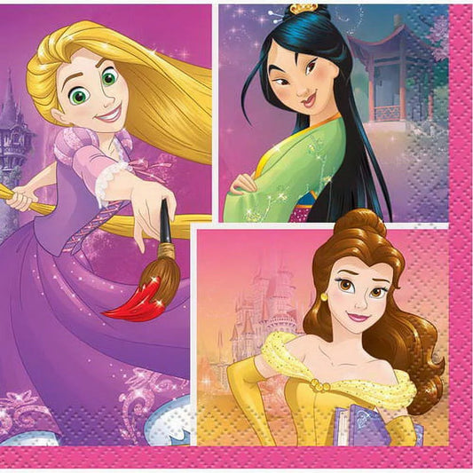 16pcs Disney Princess Luncheon Napkins