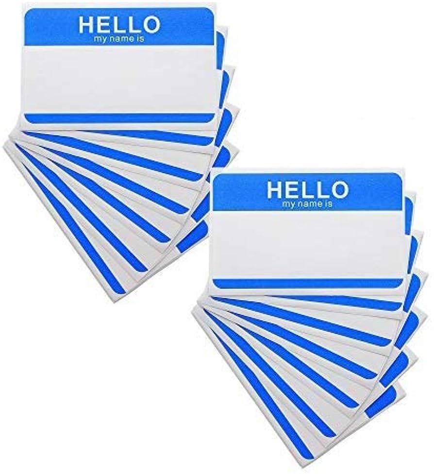 16pcs "Hello My Name Is.." Labels