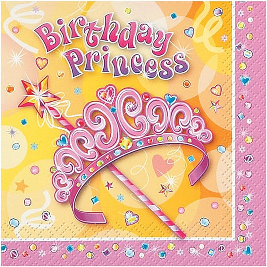 16pcs Pretty Princess Luncheon Napkins