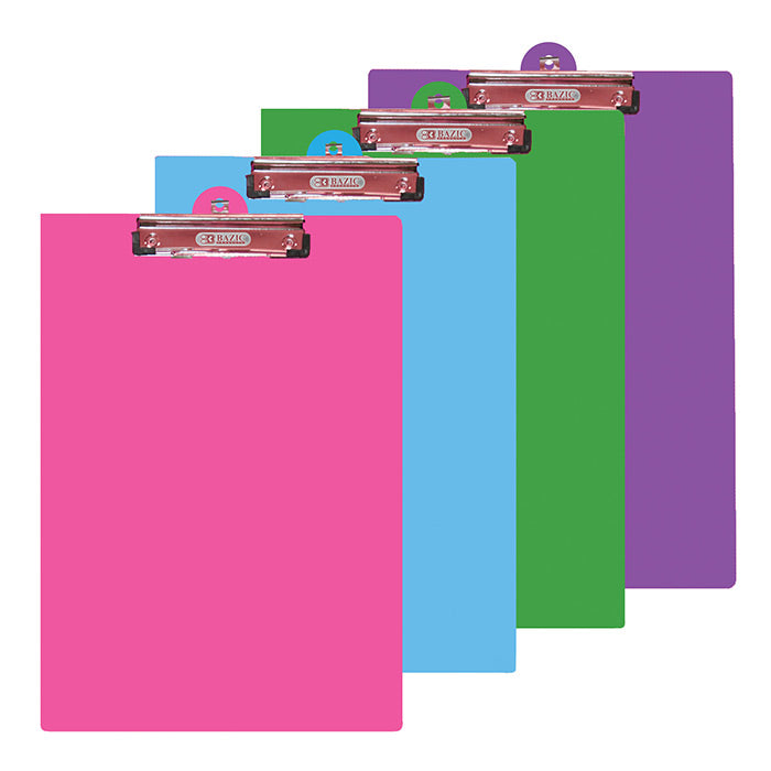 1pc Plastic Clipboard (Assorted Colours)