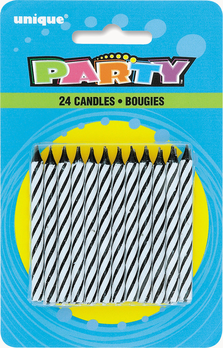 24pcs Birthday Candles (Black)