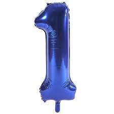 34" #1 Balloon (Blue)