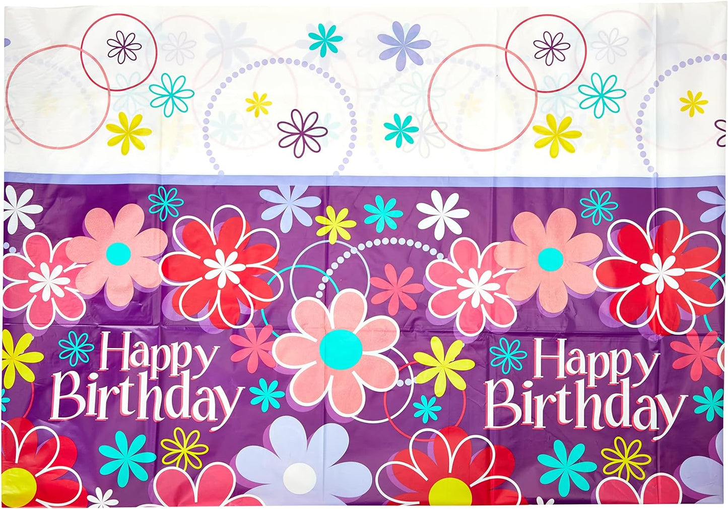 1pc Birthday Blossom Tablecover