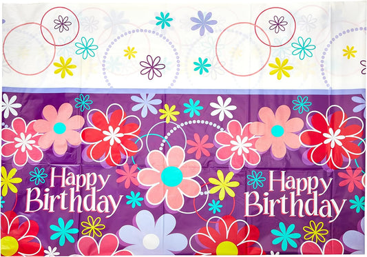 1pc Birthday Blossom Tablecover