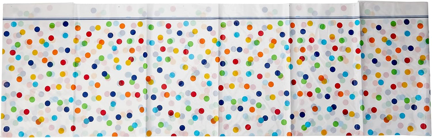 1pc Rainbow Polka Dots Tablecover